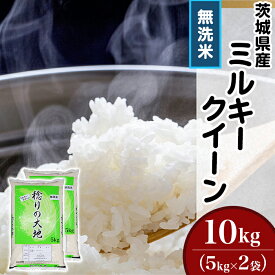 【ふるさと納税】茨城県産 ミルキークイーン 10kg 5kg × 2袋 無洗米 米 茨城県産ミルキークイーン【無洗米】10kg（小松崎商事255）