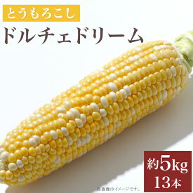 【ふるさと納税】とうもろこし トウモロコシ スイートコーン 朝採れ クール便 先行予約 2024 令和6年 324とうもろこし(ドルチェドリーム) 約5kg 13本 バイカラー 黄 白 茨城 【先行予約 2024年7月頃～発送予定】