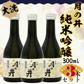 【ふるさと納税】 日本酒 純米吟醸 月の井 300ml 3本 セット 旨口 大洗 地酒 つきのい