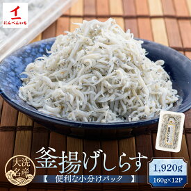 【ふるさと納税】釜揚げしらす 12パック ( 160g × 12パック 約 2kg ) 天然 大洗 しらす シラス 魚 さかな 魚介 離乳食 しらす干し 白洲 ごはん 丼 惣菜 おかず 弁当 国産 大洗町産 冷凍 名産 特産 魚介 海鮮