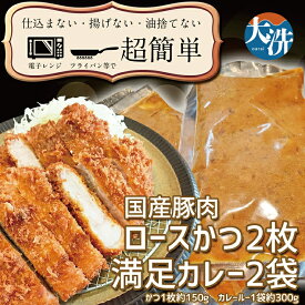 【ふるさと納税】揚げずにOK！ ロースかつ カレー 2食セット カツカレー 油調済み おかず 惣菜 とんかつ 時短 簡単 クックファン