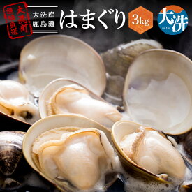【ふるさと納税】 大洗産鹿島灘天然はまぐり 3kg 冷蔵 お吸い物 ハマグリ 蛤 貝 砂抜き処理 魚介類 大洗産 天然 はまぐり