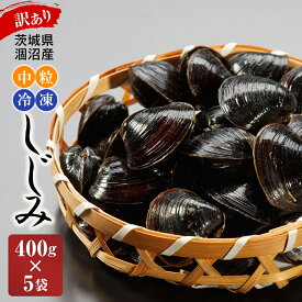 【ふるさと納税】訳あり 涸沼産 中粒 冷凍 シジミ 2kg （400g×5袋） しじみ 蜆 大和しじみ ヤマトシジミ 大玉 砂抜き済 冷凍 味噌汁 スープ 魚貝類 貝 オルニチン コハク酸 小分け わけあり 訳アリ