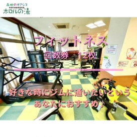 【ふるさと納税】のんびり通いたいあなたに♪　ホロルの湯　フィットネス回数券 12枚【配送不可地域：離島】 (BG010)
