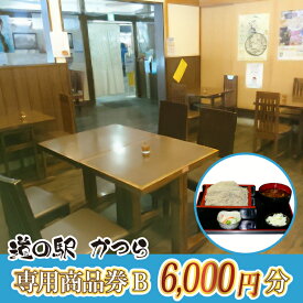 【ふるさと納税】道の駅かつら専用商品券B　6,000円分(500円×12枚のセット)【配送不可地域：離島】 (AF008)