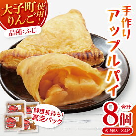 【ふるさと納税】農家レストラン 手作り アップルパイ 8個（2個入り×4パック） 真空パック（BK001）