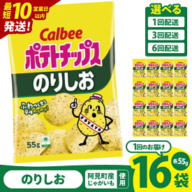 【ふるさと納税】【10営業日以内に出荷】【選べる定期便回数】カルビー ポテトチップスのりしお(55g) 16個・16個×3回・16個×6回｜Calbee お菓子 菓子 おやつ おかし ぽてち ポテチ スナック おつまみ ジャガイモ じゃがいも（93-07）