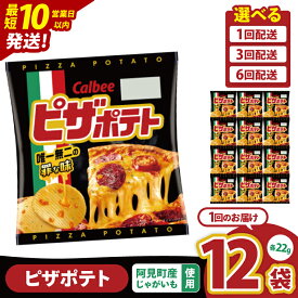 【ふるさと納税】【選べる定期便回数】カルビー ピザポテト 22g×12個｜Calbee お菓子 菓子 おやつ おかし ぽてち ポテチ スナック おつまみ ジャガイモ じゃがいも（93-88）