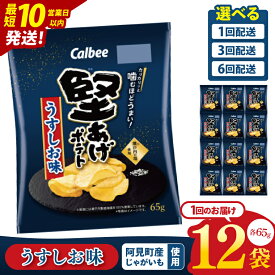 【ふるさと納税】【10営業日以内に出荷】【選べる定期便回数】カルビー 堅あげポテト うすしお味(65g)12個・12個×3回・12個×6回｜Calbee お菓子 菓子 おやつ おかし ぽてち ポテチ スナック おつまみ ジャガイモ じゃがいも（93-10）