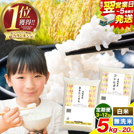 【ふるさと納税】【注目の寄附額】令和7年産 こしひかり 米 茨城 ふるさと米 定期便 隔月 最短翌営業日出荷！ 選べる 白米 無洗米 5kg 10kg 20kg 生活応援 発送時期が選べる《定期は翌月から出荷開始》 ブレンド こしひかり あきたこまち 茨城県 河内町 楽天限定 ランキング
