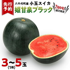 【ふるさと納税】【先行予約 2026年7月中旬以降発送 】令和8年産 小玉スイカ 姫甘泉ブラック 1箱（3～5玉入り）八千代町産 黒皮 すいか スイカ 西瓜 小玉 果物 フルーツ お取り寄せ 産地直送 茨城県 2026 2026年発送 2026年先行受付 2026年