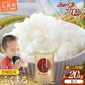 【ふるさと納税】令和7年産 茨城県産 ふくまる ／ 選べる容量 5kg 10kg 15kg 20kg ／ 5kgずつ お米 精米 新米 単一米 銘柄米 旨味 安心 美味しい 茨城県 五霞町