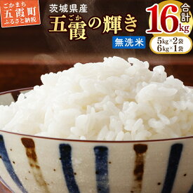 【ふるさと納税】令和5年産『五霞の輝き』無洗米・16kg(5kg×2袋、6kg×1袋)【配送月選択可!】出荷日に合わせて精米　ブレンド米 コシヒカリ あきたこまち ミルキークイーン ひとめぼれ ゆめひたち あさひの夢 チヨニシキ ふくまる【価格改定ZB】