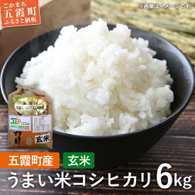 【ふるさと納税】五霞町産うまい米コシヒカリ（玄米）6kg ／ 令和7年産 お米 こしひかり 健康 茨城県【価格改定】