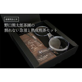 【ふるさと納税】創業明治7年野口徳太郎商店　割れない急須と熟成煎茶セット