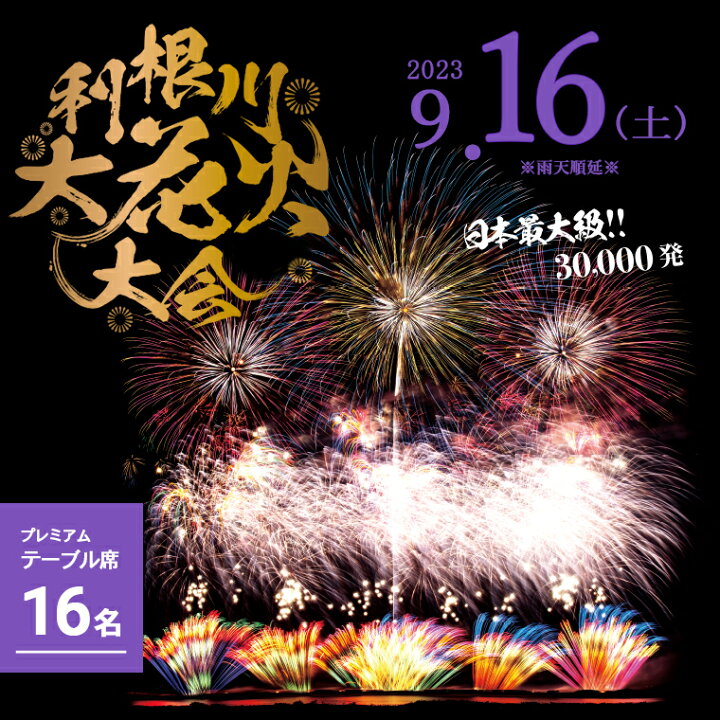 第36回 利根川大花火大会 自由席 3枚セット