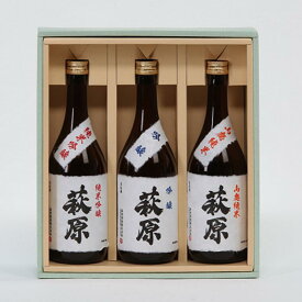 【ふるさと納税】清酒「萩原」飲み比べセット（720ml×3本）｜日本酒 特別純米 吟醸 純米吟醸 四合瓶 茨城県産