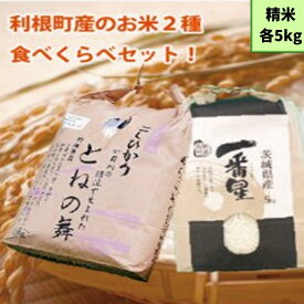【ふるさと納税】お米食べくらべセット（とねの舞5kg・一番星5kg）