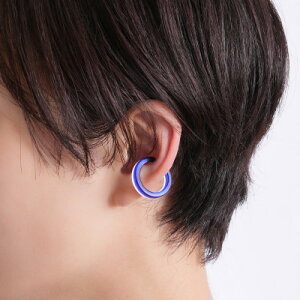 【ふるさと納税】ornament イヤーカフ Lサイズ ブルー 1個【1467833】