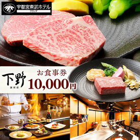 【ふるさと納税】宇都宮東武ホテルグランデ2階 鉄板焼 下野 お食事券 10,000円