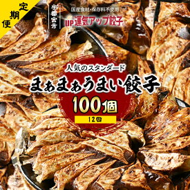 【ふるさと納税】【定期便12回】宇都宮餃子 まあまあウマイ餃子 100個 保存料不使用【 餃子 ぎょうざ 冷凍餃子 冷凍食品 惣菜 栃木県 宇都宮市 】※配送不可地域：離島