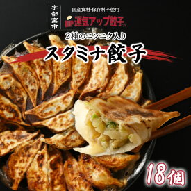 【ふるさと納税】宇都宮餃子 運気アップ餃子 ニンニクマシマシ スタミナ餃子 18個 保存料不使用【冷凍餃子 ぎょうざ ギョウザ 冷凍食品 惣菜 栃木県 宇都宮市 】※配送不可地域：離島