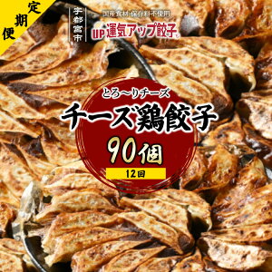 【ふるさと納税】【定期便12回】 チーズ鶏餃子 (90個×12回 合計1,080個)【ぎょうざ ギョウザ ギョーザ 冷凍食品 冷凍餃子 惣菜 夜ご飯 おかず おつまみ 手軽 時短 お取り寄せ グルメ 送料無