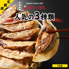 【ふるさと納税】【定期便12回】宇都宮餃子 運気アップ餃子 豚餃子3種類　(54個×12回　合計648個)【ぎょうざ ギョウザ ギョーザ 冷凍食品 冷凍餃子 惣菜 夜ご飯 おかず おつまみ 手軽 時短 お取り寄せ グルメ 送料無料 栃木県 宇都宮市】※配送不可地域：離島
