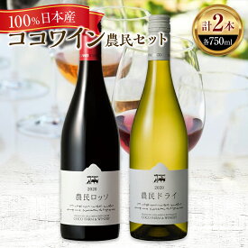 【ふるさと納税】ココワイン 農民セット【希望にあふれた赤ワイン 農民ロッソ 農民ドライ 日本の小粋な白ワイン 初めての方にも最適 人気の辛口白ワイン やわらかなタンニン たっぷりの果実味 栃木県 足利市 】 F7Z-021