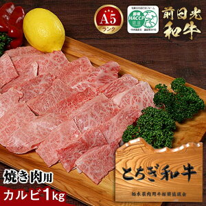 【ふるさと納税】肉 とちぎ和牛・前日光和牛（焼き肉用カルビ1kg） | お肉 牛肉 にく