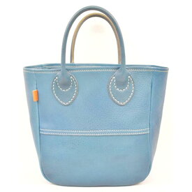 【ふるさと納税】栃木レザー使用｜ソフトな手触り 本革 小さめトートバッグ｜Tote bag 03 S｜ブルー｜minca（全6色）