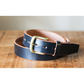 【ふるさと納税】【minca】幅35mmベルト 栃木レザーの希少な「ハーネスレザー」使用の贅沢な1枚革のレザーベルト/ネイビー/HL-B02/NAVY/minca　575【小物 ファッション 人気 おすすめ 】