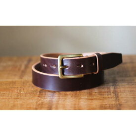 【ふるさと納税】【minca】幅30mmベルト 栃木レザーの希少な「ハーネスレザー」使用の贅沢な1枚革のレザーベルト/チョコ/HL-B01/CHOCO/minca　584【小物 ファッション 人気 おすすめ 】