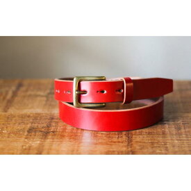 【ふるさと納税】【minca】幅30mmベルト 栃木レザーの希少な「ハーネスレザー」使用の贅沢な1枚革のレザーベルト/レッド/HL-B01/RED/minca　592【小物 ファッション 人気 おすすめ 】