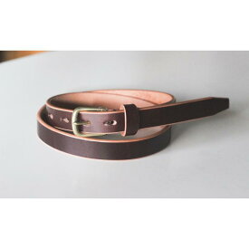 【ふるさと納税】【minca】細幅20mmベルト 栃木レザーの希少な「ハーネスレザー」使用の贅沢な1枚革のレザーベルト/チョコ/HL-B04/CHOCO　730【小物 ファッション 人気 おすすめ 】