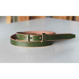 【ふるさと納税】【minca】細幅20mmベルト 栃木レザーの希少な「ハーネスレザー」使用の贅沢な1枚革のレザーベルト/オリーブ/HL-B04/OLIVE【小物 ファッション 人気 おすすめ 】