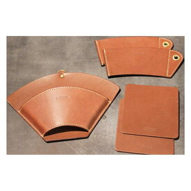 【ふるさと納税】【minca】栃木レザーのカフェグッズ3アイテム5点セット 自宅、オフィス、キャンプシーンでのカフェタイムに　678【日用品 人気 おすすめ 】