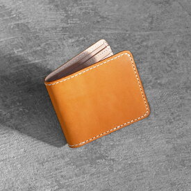 【ふるさと納税】栃木レザー使用｜滑らか本革二つ折り財布｜Half wallet 01｜キャメル｜minca（全7色）