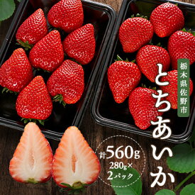 【ふるさと納税】新品種栃木県佐野産とちあいか　280g×2パック【配送不可地域：離島・沖縄県】【1372413】