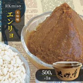 【ふるさと納税】RKmiso 米味噌 エンリョ 500g×1袋　みそ 味噌 手造り 天然 醸造 長期 熟成 無添加 昔ながら 製法 鹿沼 かぬま ※離島への配送不可