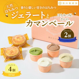 【ふるさと納税】はちみつ ジェラート と はちみつ屋さん の カマンベール（ジェラート等6個） スイーツ お菓子 アイス シャーベット お菓子 ケーキ タルト ※北海道・沖縄・離島への配送不可