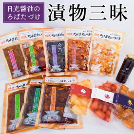 【ふるさと納税】日光醤油のろばたづけ「漬物三昧」｜漬物 ギフト おかず 国産 日光産 [0267]