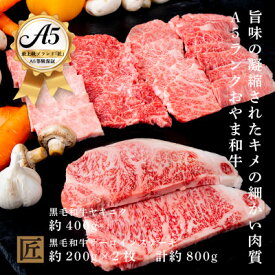 【ふるさと納税】おやま和牛 A5 極 「サーロイン約200g×2枚」 と 「焼肉約400g」【配送不可地域：離島】【1096956】