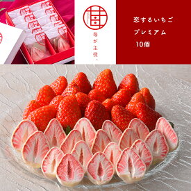 【ふるさと納税】苺が主役。 恋するいちごプレミアム 10個 ｜ いちご お菓子 チョコレート 特産品 栃木県 真岡市 苺 チョコ おかし おやつ お土産 特産品 ストロベリー チョコ スイーツ 送料無料