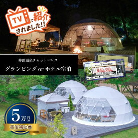 【ふるさと納税】グランピング or ホテル 宿泊 宿泊 補助券 ( 5万円分 ) 真岡 栃木県 送料無料 | 栃木県 真岡市 祖料無料 宿泊 補助券