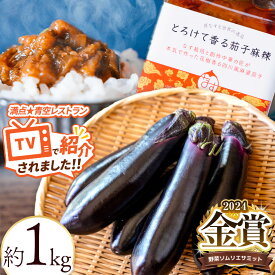 【ふるさと納税】とろけて香る茄子麻辣 と 茄子1kgセット｜ 野菜 ナス 茄子 夏秋ナス 長ナス なす なすび 特産品 麻婆茄子 麻辣 花椒 ホアジャオ 本格的 唐辛子 シビカラ 栃木県 真岡市 送料無料