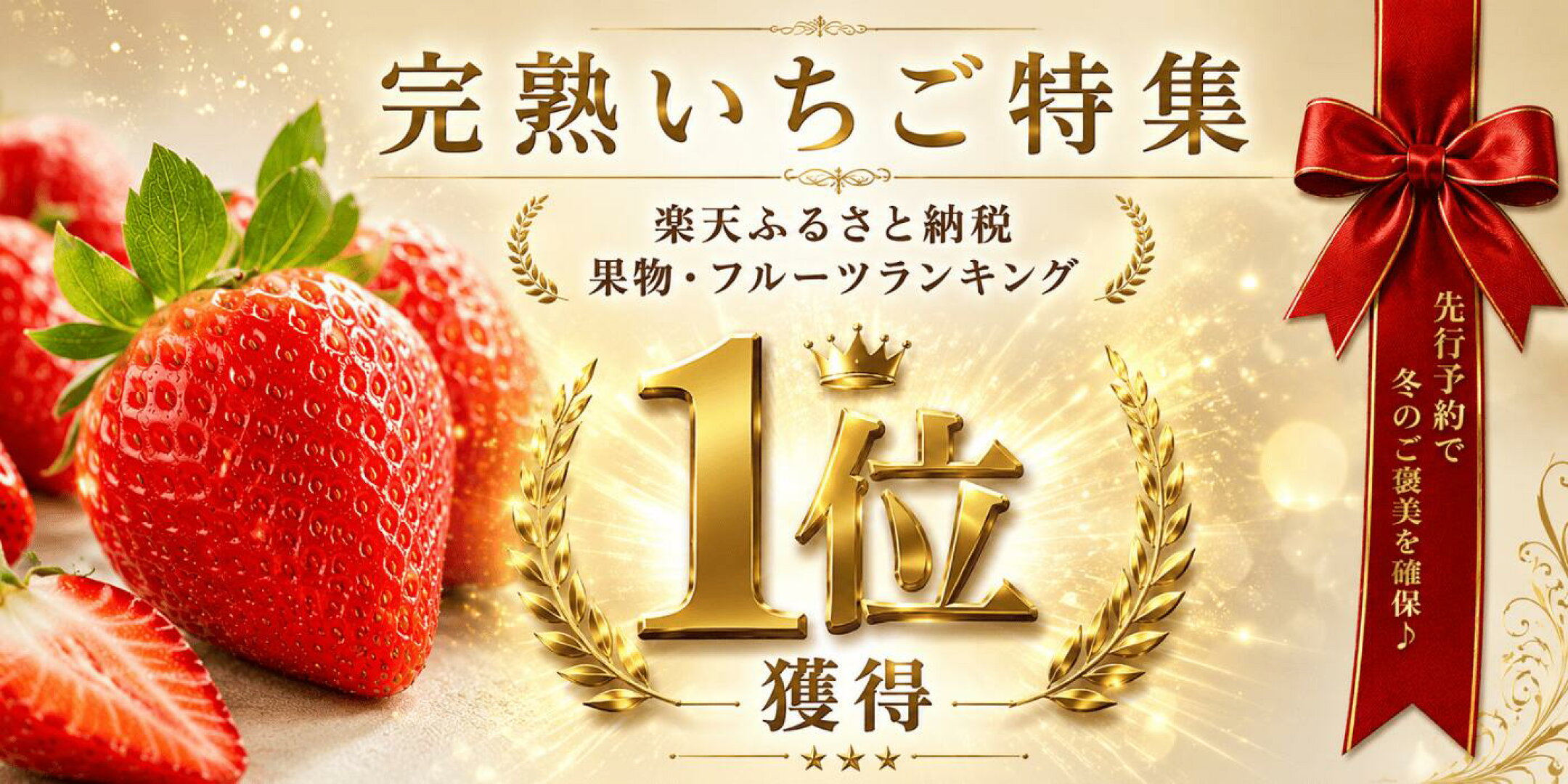 完熟いちご特集｜楽天ふるさと納税 果物・フルーツランキング1位獲得｜栃木県真岡市