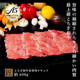【ふるさと納税】とちぎ和牛 A5 赤身 焼き肉用 約 400g ｜ 国産 和牛 牛 肉 生産者 認定 銘柄 A5 旨味 うまみ きめ細かい 品質 柔らかく 芸術品 特産品 栃木県 真岡市 送料無料 栃木県共通返礼品