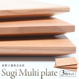【ふるさと納税】Sugi Multi plate 3枚セット ｜プレート 皿 木工 クラフト インテリア 杉 木材 大田原市 | プレート 皿 木工 クラフト インテリア 杉 木材 大田原市