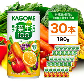 【ふるさと納税】カゴメ 野菜生活100 オリジナル 190g缶×30本 栃木県 那須塩原市 飲料 セット 野菜ジュース 野菜 果実飲料 ミックスジュース 野菜飲料 防災 備蓄 ジュース ドリンク 長期保存 送料無料